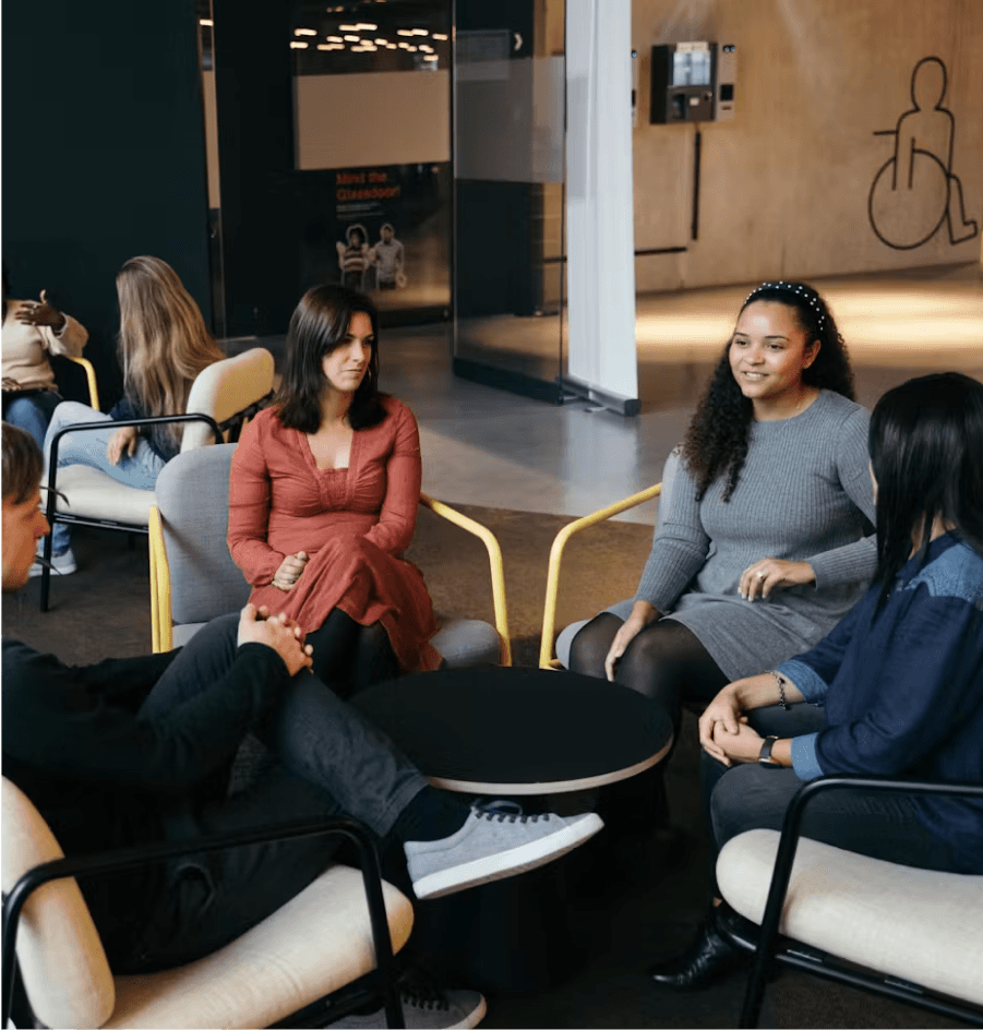 Team members in a training session